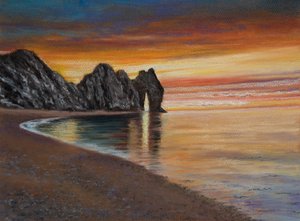 Durdle drzwi. Dorset, 2020 (pastel)