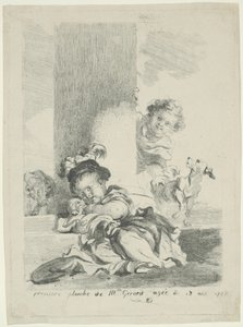 Dziecko i Kot autorstwa Marguerite Gerard