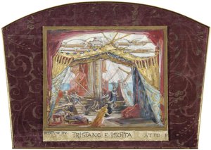 Scenografia do opery Tristan i Izolda R. Wagnera autorstwa Marià Fortuny