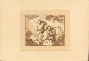 Scena chłopska autorstwa Maria Catharina Prestel after Isack van Ostade