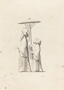 Rzeźba w Persepolis, z Podróży Le Bruyna