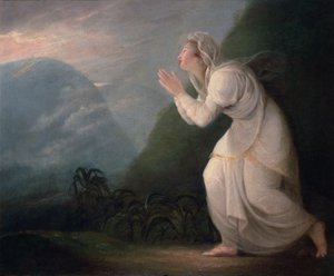 Perska dama wielbiąca wschodzące słońce, 1784