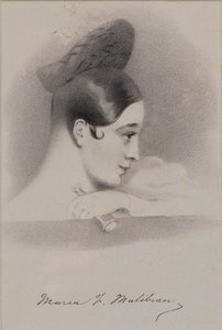Autoportret, początek lat 30. XIX wieku. autorstwa Maria Malibran Garcia