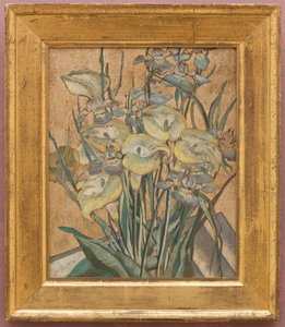 Irysy i lilie Calla autorstwa Maria Oakey Dewing