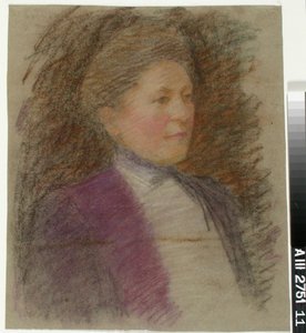 Portret panny Anny Wiik, szkic autorstwa Maria Wiik