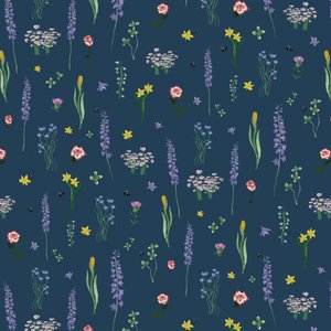 Coronation Florals, niebieski, 2023 r. autorstwa Marianna Kulukundis