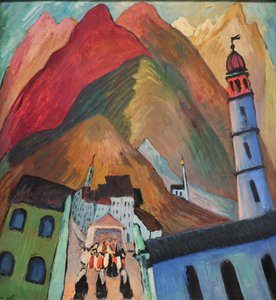 1924 Procesja Werefkina w pobliżu Ascony autorstwa Marianne von Werefkin
