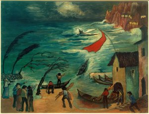 Rybacy podczas burzy autorstwa Marianne von Werefkin