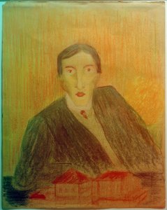 Portret z modelem architektonicznym autorstwa Marianne von Werefkin