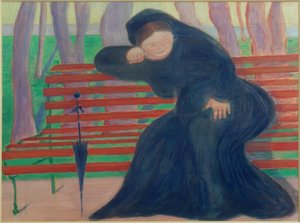 Wdowa na ławce autorstwa Marianne von Werefkin