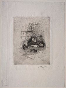Portret Eduardo Zamaçois autorstwa Mariano Fortuny y Marsal