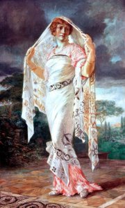 Portret Henriette Fortuny w stroju pompejańskim