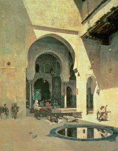 Dwór Alhambry autorstwa Mariano José María Bernardo (1838 74) Fortuny y Carbó