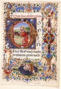 Ms. 11-2001: Pojedyncza karta z florenckiego księgi godzin, koniec XV w. (welum) autorstwa Mariano de Buono di Jacopo