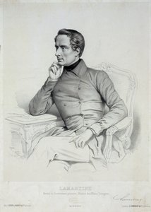 Portret Alfonsa de Lamartine 1790-1869. autorstwa Marie Alexandre Menut Alophe