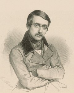 Portret dramaturga Auguste Anicet-Bourgeois 1806-1870.
