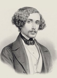 Portret pianisty i kompozytora Juliusa Schulhoffa 1825-1898 , 1850.