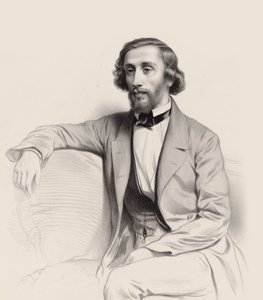 Portret pianisty i kompozytora Juliusa Schulhoffa 1825-1898 , 1854.