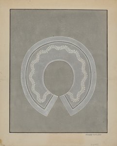 Haftowany lniany kołnierzyk, ok. 1936.