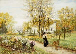 Promenada w jesienny dzień, autorstwa Marie Francois Firmin Girard