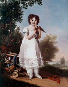 Portret u stóp Napoleona Elisy Bacciochi, księżnej Piombino (córki Elisy Bonaparte i księcia Feliksa Bacciochi) (przyszła hrabina Camerata) (1806-1869) Obraz Marie Guilhelmine Benoist (1768-1826) 1810 nd. 1,46x1,14 m²