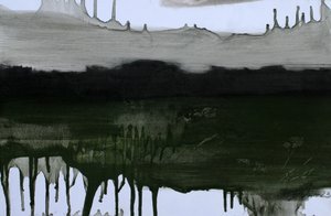 Unseen Landscape, 2023 (olej i węgiel na papierze) autorstwa Marina Falco