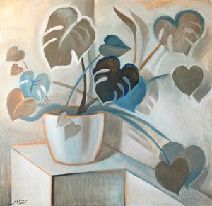 Nowoczesna Monstera Hearts autorstwa Marina Gorkaeva