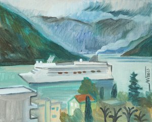 Rejs po górskim fiordzie autorstwa Marina Gorkaeva
