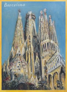 Bazylika Sagrada Familia w Barcelonie autorstwa Marina Kozyr