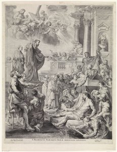 H. Franciscus Xavier wekt een dode tot leven Św. Franciszek Ksawery, Apostoł Indii Wschodnich (tytuł na obiekcie) autorstwa Marinus Robyn van der Goes