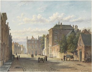 Gedempte Burgwal w Hadze autorstwa Marinus van Raden