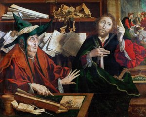 La parabole du gerant malhonnete - Przypowieść o niesprawiedliwym zarządcy, Reymerswaele, Marinus Claesz, van (ok. 1490-po 1567). Olej na drewnie, ok. 1540. Wymiar : 77x96,5 cm. Muzeum Historii Sztuki, Wiedeń