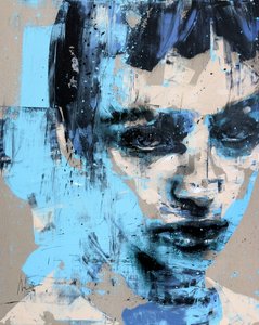 Somnium nr 1, seria XIV, 2024 (akryl i olej na odwróconym płótnie)