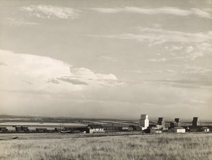 Elewatory zbożowe na Środkowym Zachodzie, "spichlerz Stanów Zjednoczonych" / Wielkie Równiny, Carter, Montana