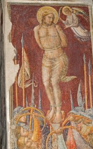 Św. Sebastian, fresk Mariotto di Nardo, kościół Santa Maria Maggiore, Florencja (Lista Światowego Dziedzictwa UNESCO