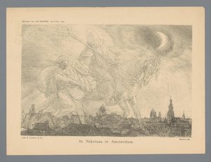 St. Nikolaas te Amsterdam (tytuł na obiekcie) autorstwa Marius Bauer