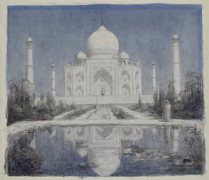 Taj Mahal przy świetle księżyca autorstwa Marius Bauer