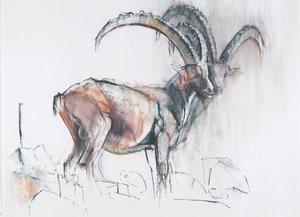 Col di Vermianaz (węgiel i conte na papierze) autorstwa Mark Adlington