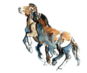 Zgryz szyi, 2013 (tusze Sennelier, akwarela i gwasz) autorstwa Mark Adlington