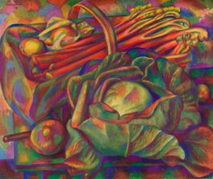 Kapusta i Rabarbar Savoy Green, 1929 1930 autorstwa Mark Gertler