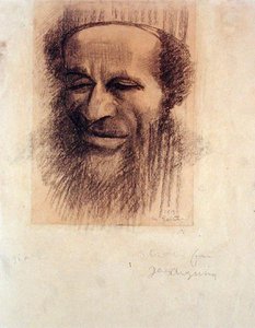 Głowa rabina, ok. 1910 (kreda na papierze płowym) autorstwa Mark Gertler