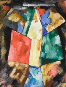 Abstrakcja; błękit, żółć i zieleń, ok. 1913