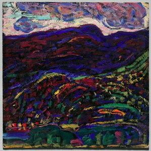 Jezioro Kezar, jesienny wieczór, ok. 1910 r. (olej na tekturze) autorstwa Marsden Hartley