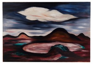 Krajobraz z pojedynczą chmurą autorstwa Marsden Hartley