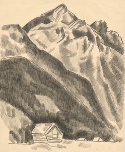 Krajobraz górski (Garmisch Partenkirchen) autorstwa Marsden Hartley