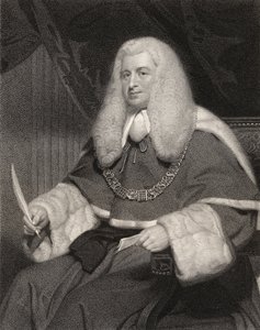 Lord Lloyd Kenyon, sztychowany przez Williama Holla (1807-71) z „Narodowej Galerii Portretów, tom III”, wydany ok. 1835
