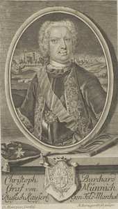 Portret hrabiego Burkharda Christopha von Munnicha 1683-1767, ok. 1730.