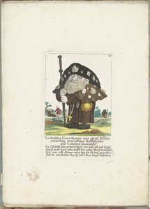 De dwerg Bartholdus Gursalkawiz as pelgrim uit Compostella, ok. 1710 Bartholdus Gursalkawiz, urodzony w Groß Pohlen, niegodny leśny brat z Galicji (tytuł na obiekcie) Il Callotto resurcitato lub nowo umeblowana mała szafka (seria