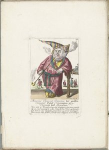 De dwerg Piperouk jako dyrektor firmy tytoniowej, około 1710 Monsieur Piperouk, dyrektor dużej firmy Tabak Negotianten w Wirginii i Brazylii (tytuł na obiekcie) Il Callotto resurcitato lub nowo umeblowana mała szafka (seria titl autorstwa Martin Engelbrecht (attributed to)