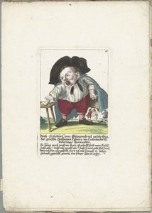 Dwerg Veith Schöberl von Gümpendriel, ok. 1710 Urodzony Veith Schöberl von Gümpendriel, wielki Hollhippen Fabrica w Crabatendörffl, krewny Niderlaga (tytuł na obiekcie) Il Callotto resurcitato lub nowo umeblowana mała szafka (seria ti